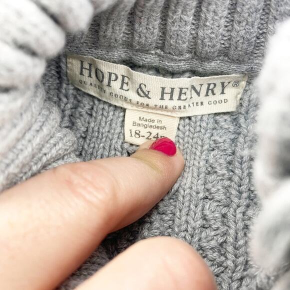 Hope and Henry Cableknit Sweater Size 18-24 Months - Picture 6 of 6